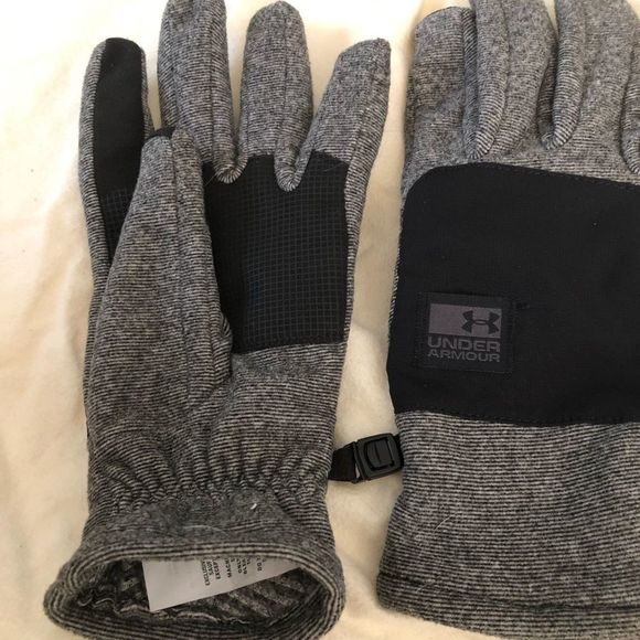 UNDER ARMOUR Men’s Coldgear Infrared Fleece Gloves Touch Screen Sz Large NWT - Picture 1 of 16